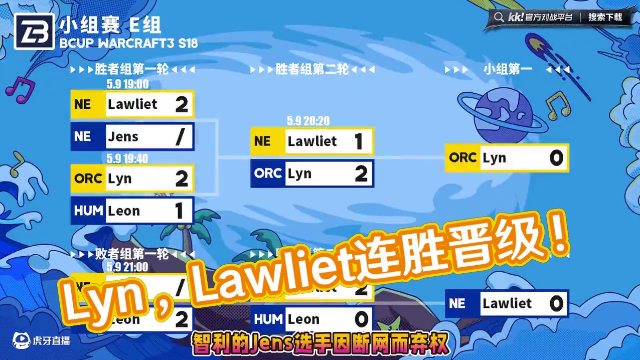 Lyn，Lawliet携手晋级！ 5月9日B-cup魔兽争霸赛第18赛季E组战报！#魔兽争霸3 #m