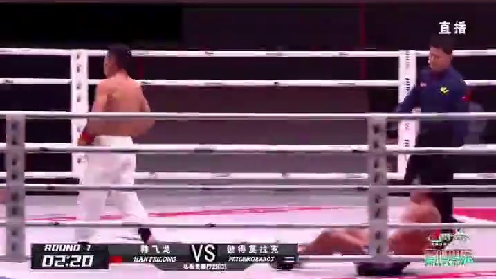 太极传人韩飞龙一手接化发克制泰国名将彼得莫拉克。#横琴之巅