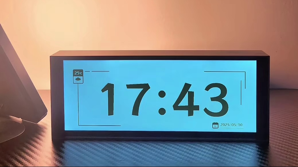 多功能IPSTube量子时钟时间天气，一目了然。