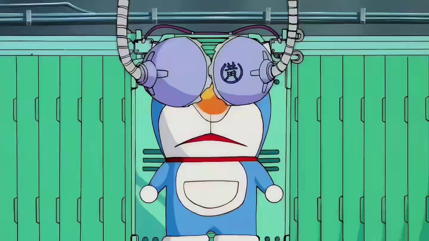 原来哆啦A梦一开始并不是蓝色的，而且还有可爱的猫耳朵。 #哆啦A梦 #可爱 #动画