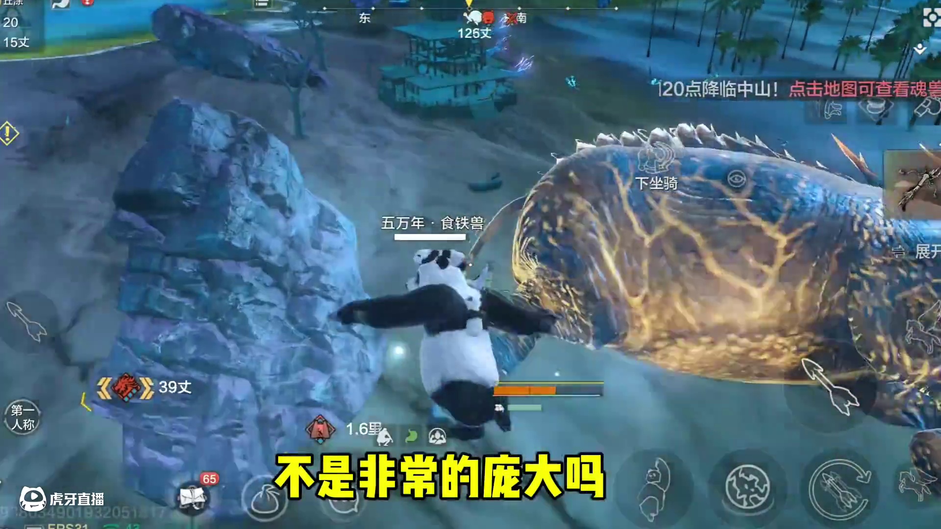 在我印象中万年骏象体型非常庞大，犹如小山峰，现在大幅度缩水了 #妄想山海 #异兽 #山海经 #游戏日