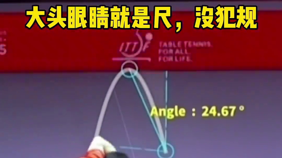 王楚钦发球被判回抛犯规，果断使用鹰眼挑战自证清白！