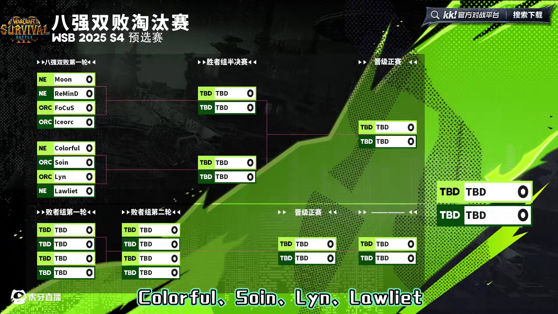 Moon，Lyn领衔！ 5月26日19点直播韩国WSB魔兽争霸赛2025年第4赛季预选赛！#魔兽争霸