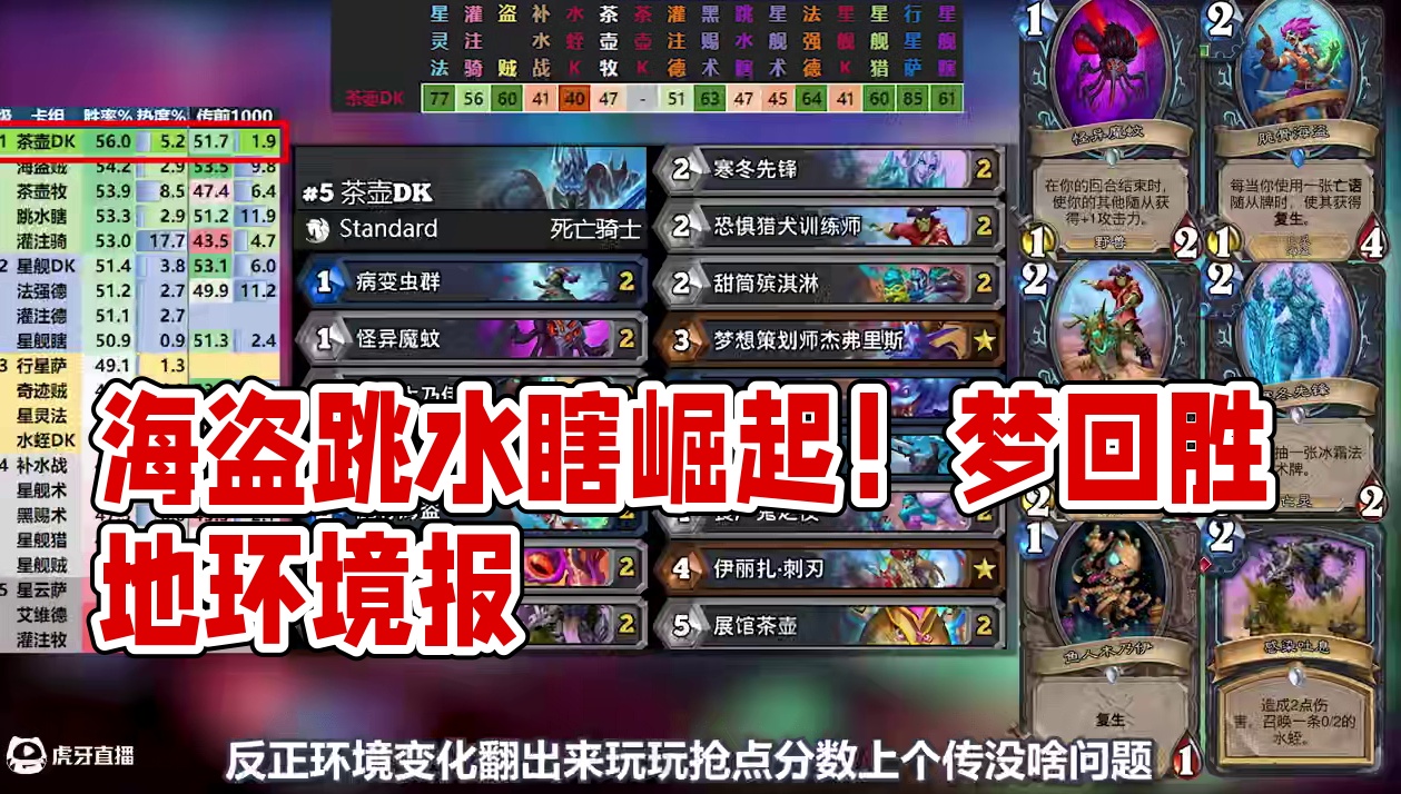 海盗贼跳水瞎崛起！梦回胜地，翡翠梦境第五期环境周报 #炉石传说 #环境周报 #漫游翡翠梦境 #标准卡