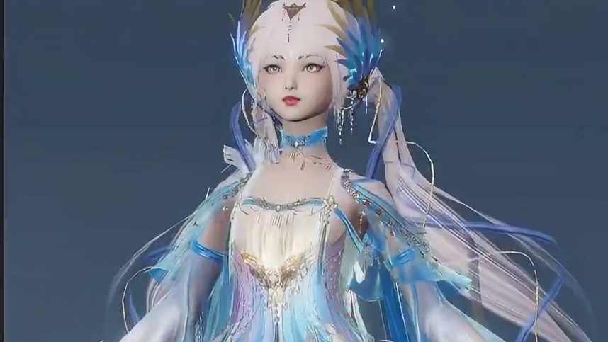 新挖宝爆料来啦！【青羽云苍】 化身西王母的信使青鸾 蓝青渐变六翼超巨大翅膀 主打轻盈感美到起飞！#妄