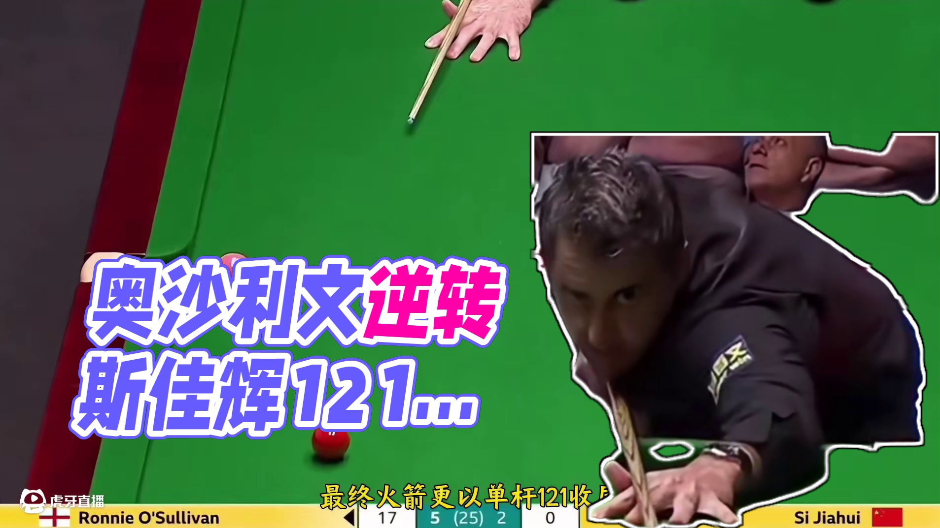 世锦赛第三轮上半场奥沙利文6-2斯佳辉暂时领先比分