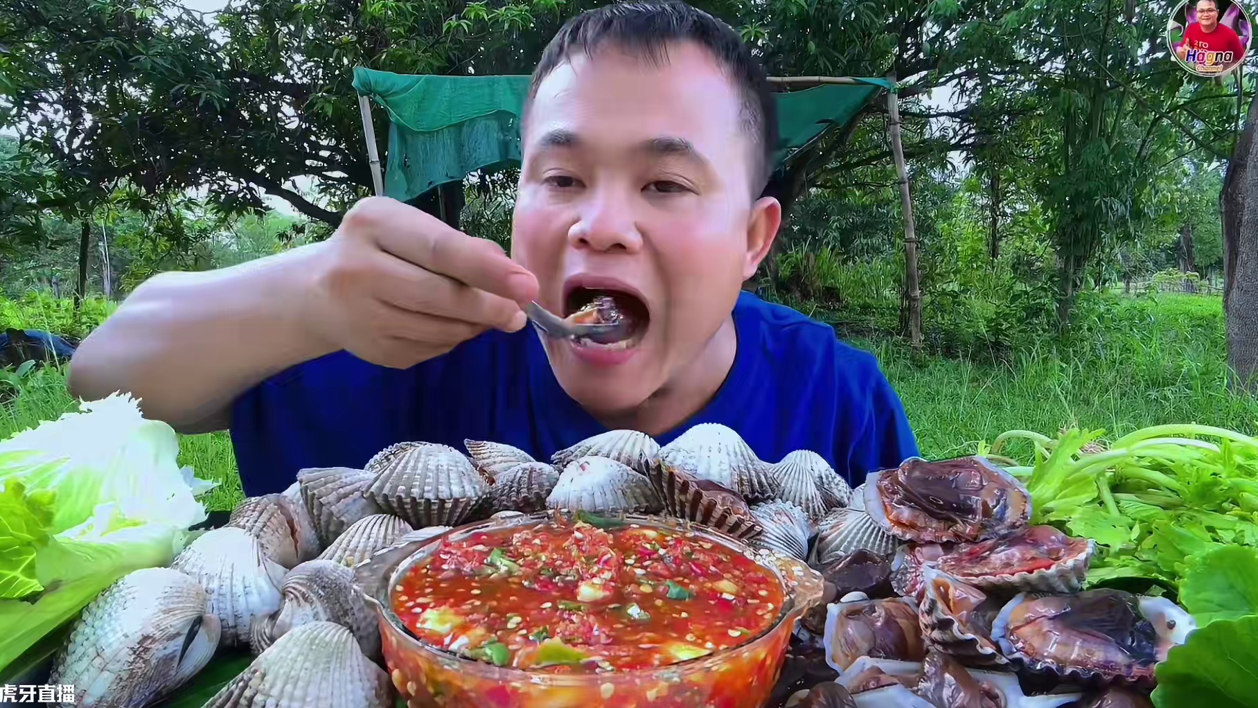 完整版刺身大毛蛤 #我的乡村生活 #泰国大叔#泰国美食#泰国海鲜#内容启发搜索