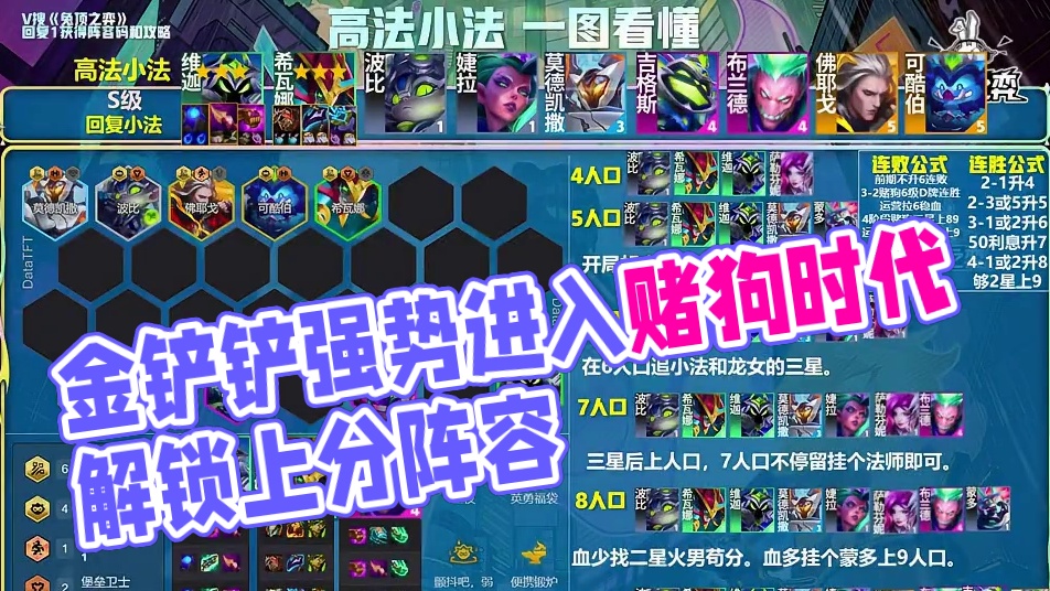 金铲铲进入赌狗时代。一分钟带你了解铲巅上分阵容！ #金铲铲之战 #金铲铲新版本上分阵容 #金铲铲S1