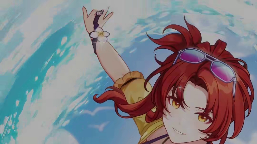 ★姬子，生日快乐！★ 「在炎热的假期去海边冲浪——这样的生日庆祝正合我意！」
「这块冲浪板的涂装？哈