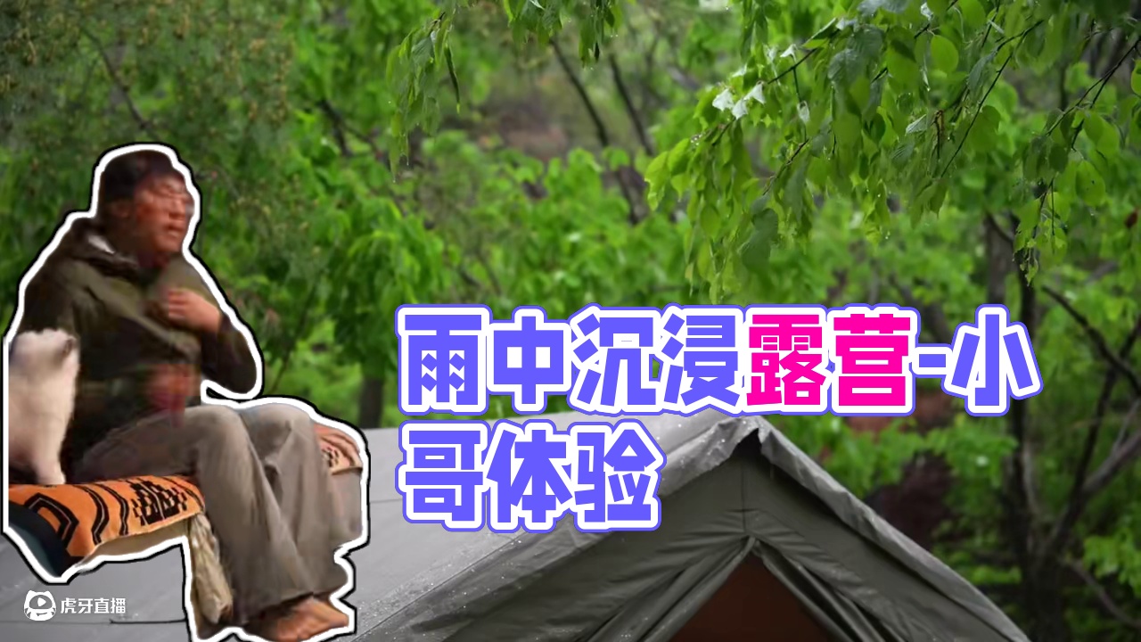 【无限露营】小哥雨中露营 #露营⛺#沉浸式体验