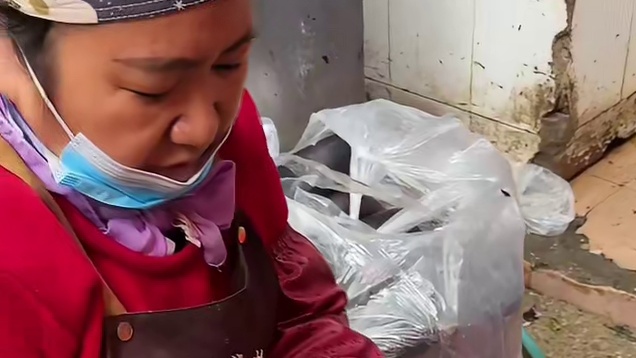 菜市场偶遇傣味舂茄子