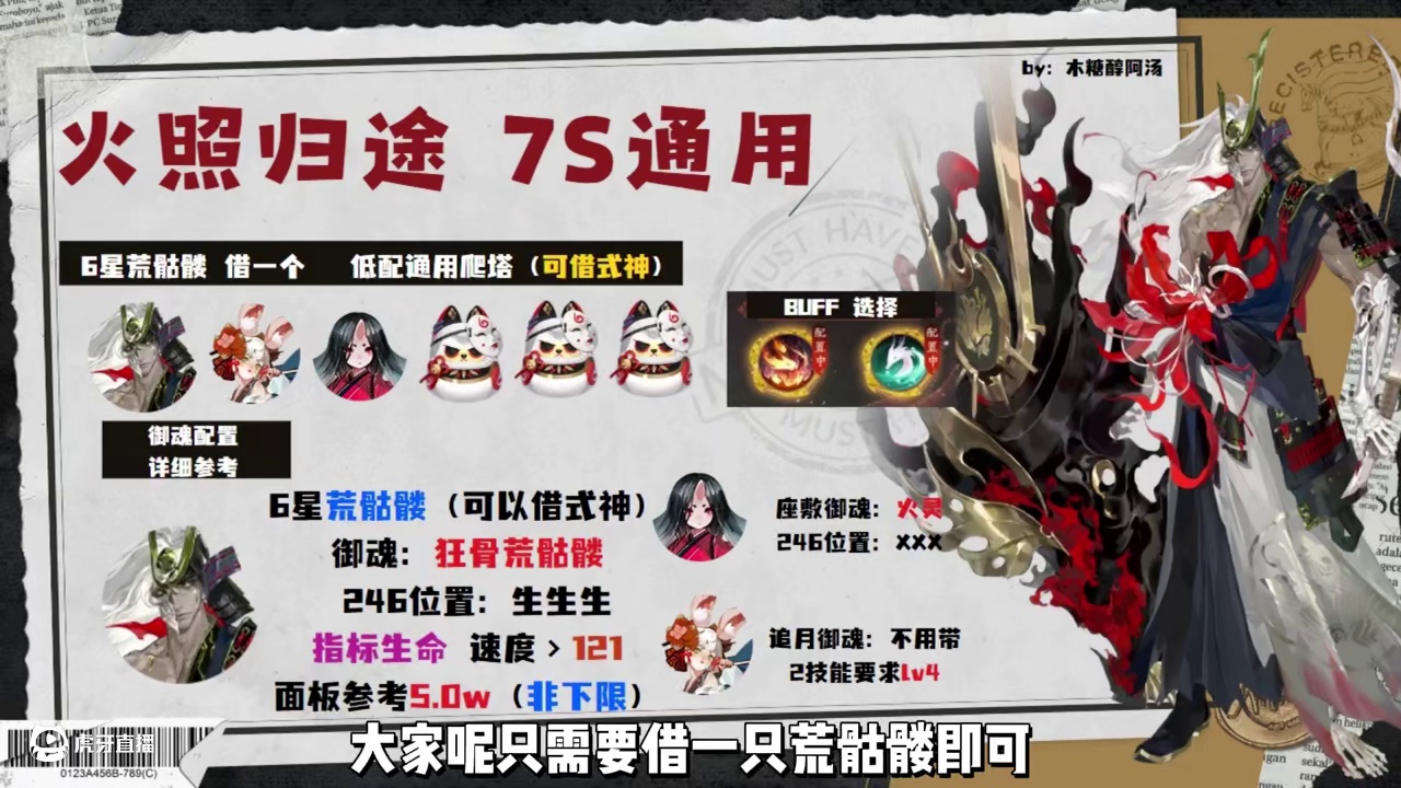 “火照归途”SSR荒骷髅伴生爬塔活动玩法讲解！ 7S爬塔通用阵容推荐！
#阴阳师 #我们一起玩过的阴