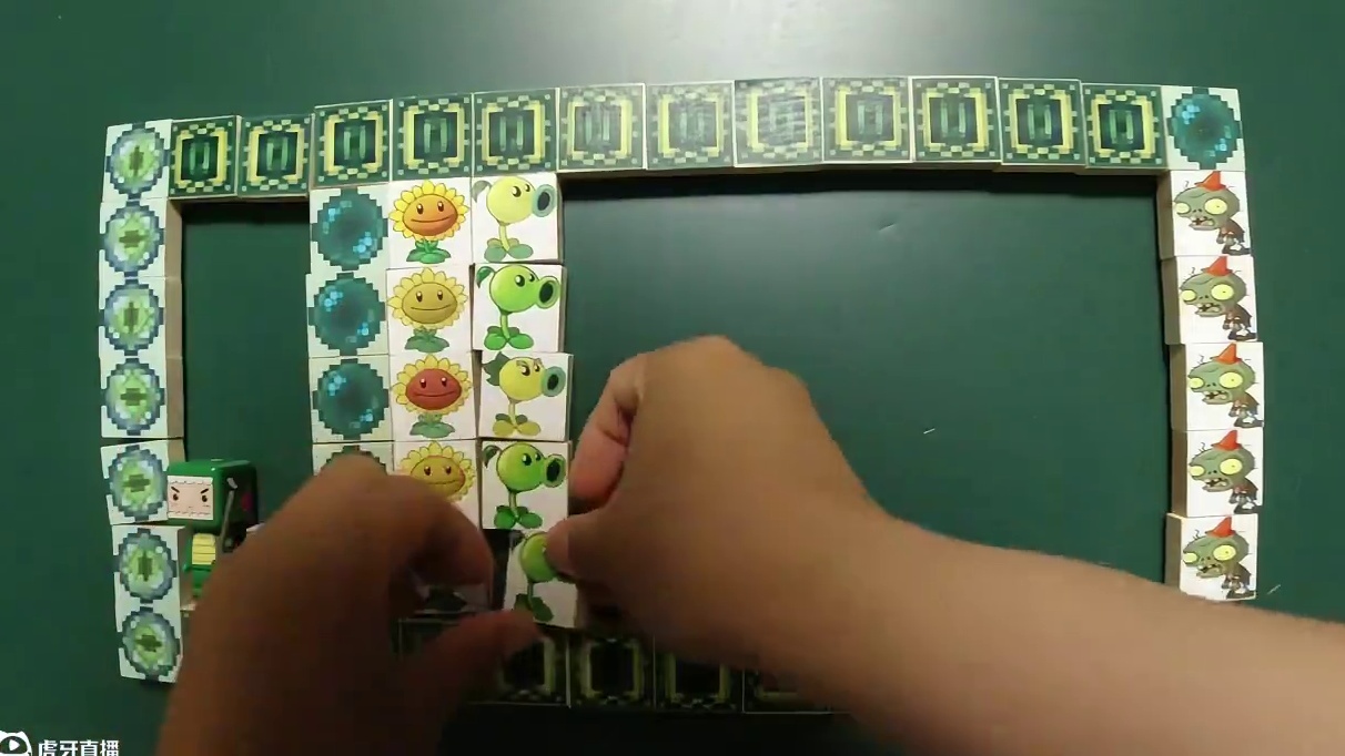 我的世界版植物大战僵尸，戴帽子僵尸防御高 #我的世界 #植物大战僵尸 #游戏内容风向标