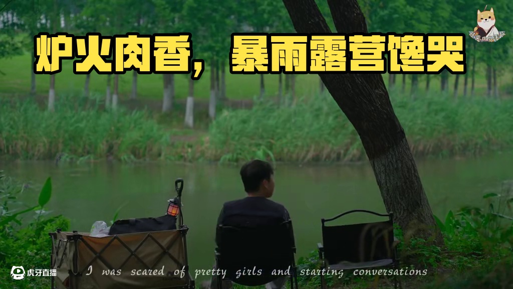 暴雨倾盆，炉火不熄，肉香四溢，馋哭全网 #露营 #烤肉 #暴雨露营