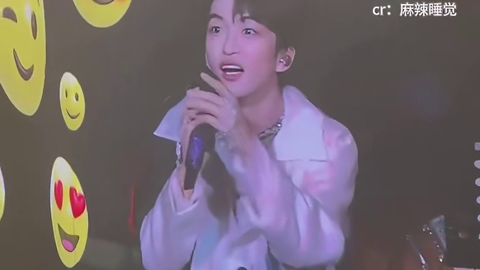 挥舞的荧光棒绽放成了烟花