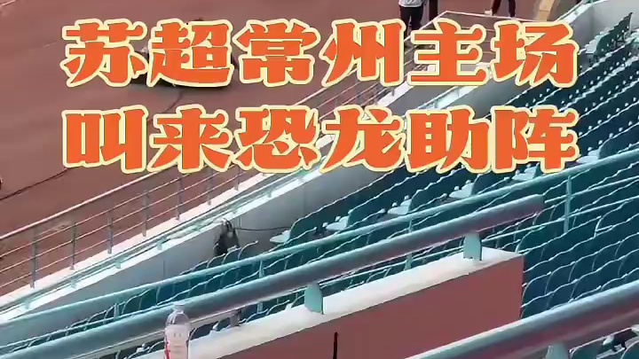 苏超常州主场叫来恐龙助阵！#苏超联赛 #恐龙#常州
