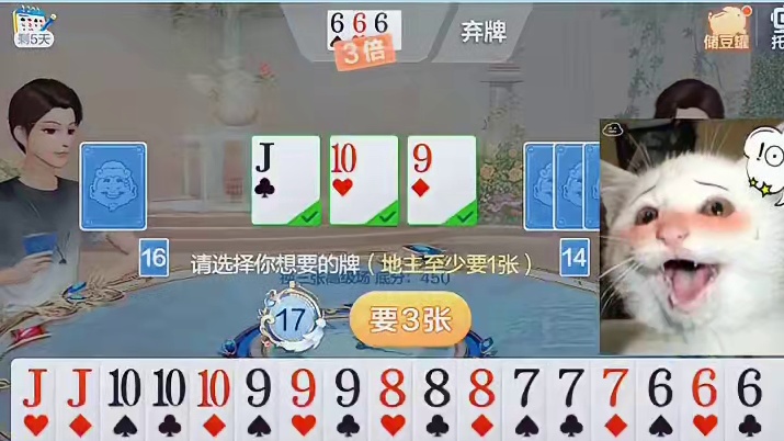 农民：地主没啥牌准备加倍