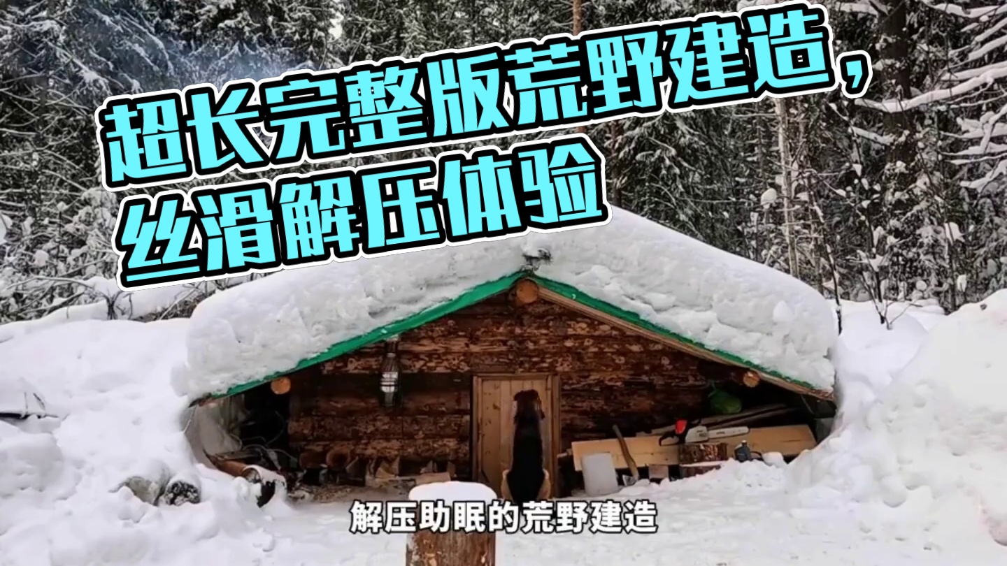 一口气看完超长完整版解压又丝滑的野外建造！ #野外建造 #解压 #荒野建造