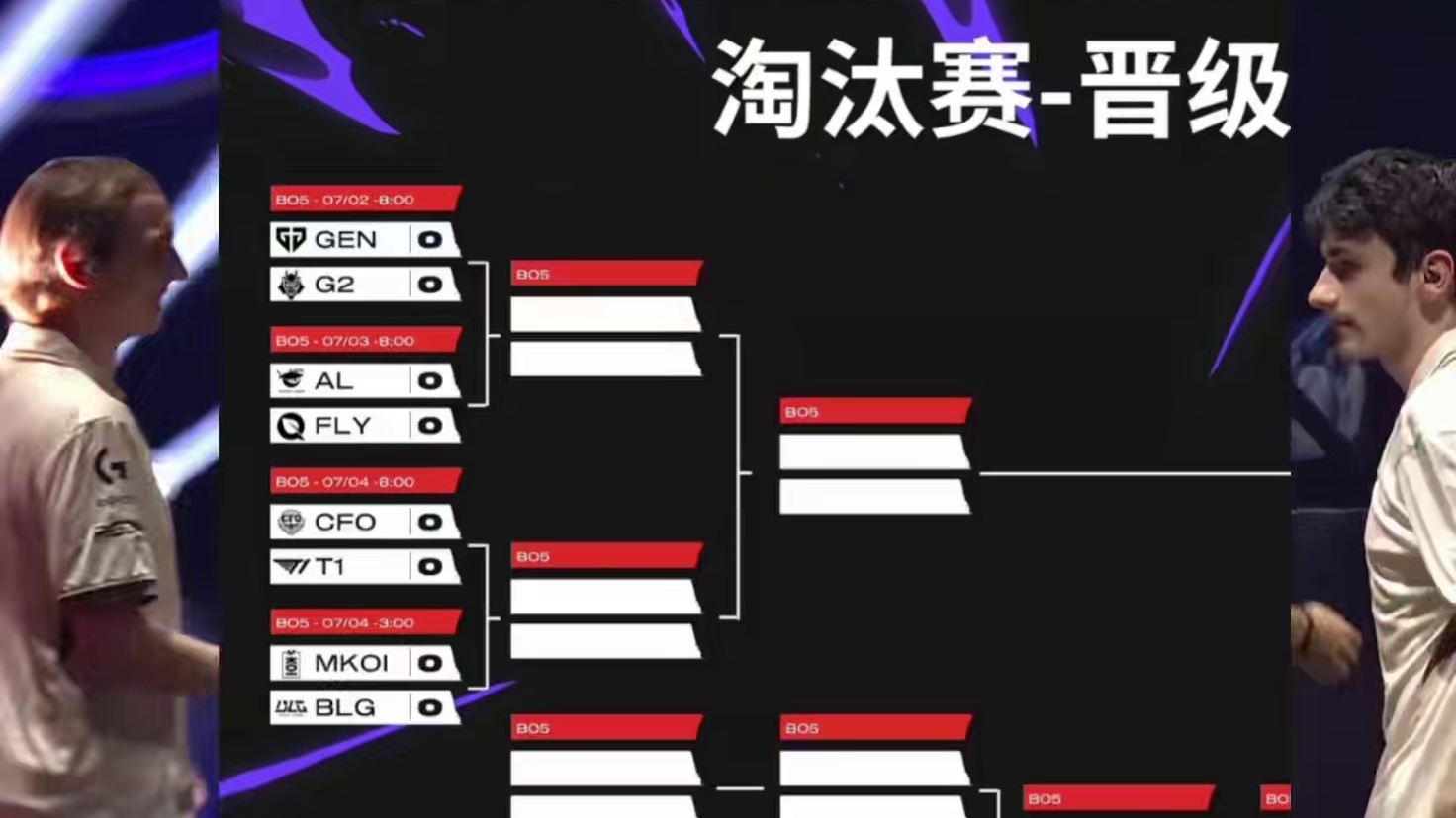 避开LCK队伍！MSI八强淘汰赛赛程发布！#2025MSI #BLG #T1
