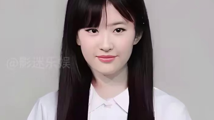 为何刘亦菲从不留刘海？一张高清照曝光，才知美人在骨无需修饰#刘亦菲 #杨幂 #唐嫣 #娱乐评论大赏 