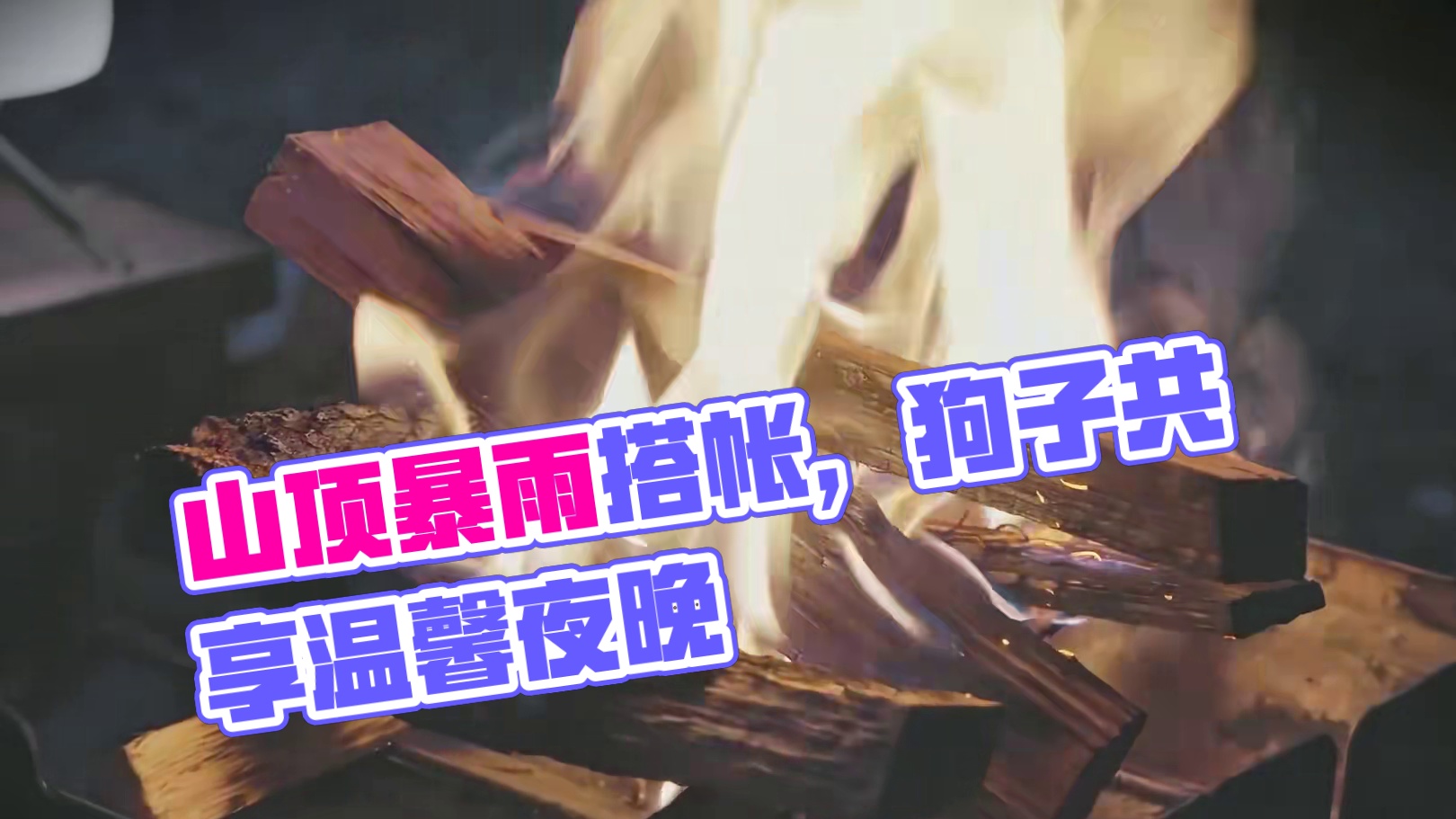 第2集：山顶搭建帐篷，遇到暴雨天气，和小狗一起度过雨天