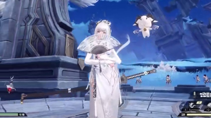 蓝白龙女杀疯了！扶疏把“清冷战神”玩成二游新流派！#二重螺旋 #二重螺旋致明日测试 #拥抱命运之螺旋