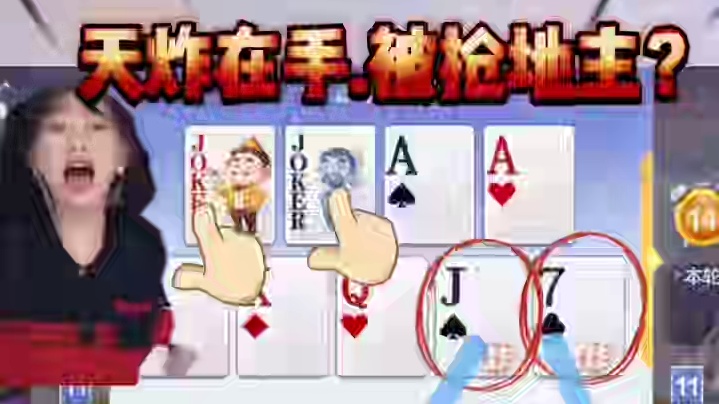 天炸在手.被抢地主