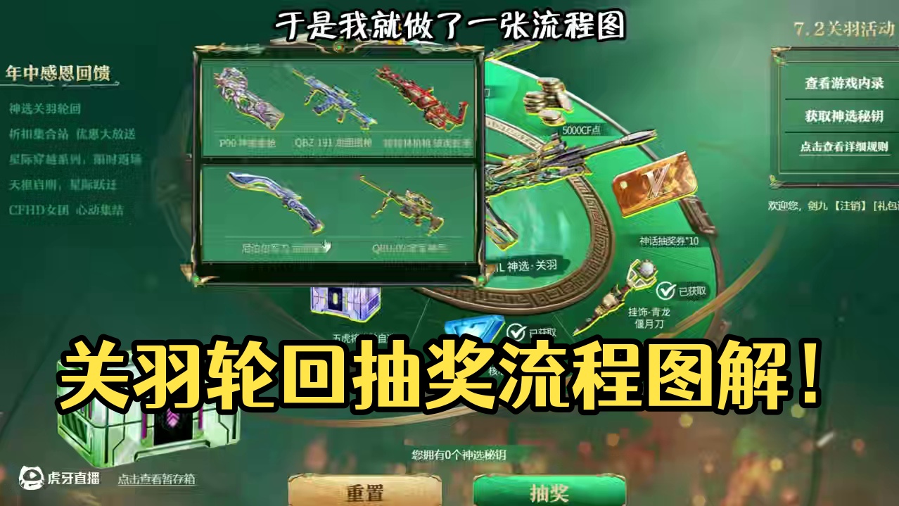 【CFHD】关羽轮回怎么抽利益最大化？附带流程图讲解！ #cfhd #cfhd送雷神 #穿越火线 #