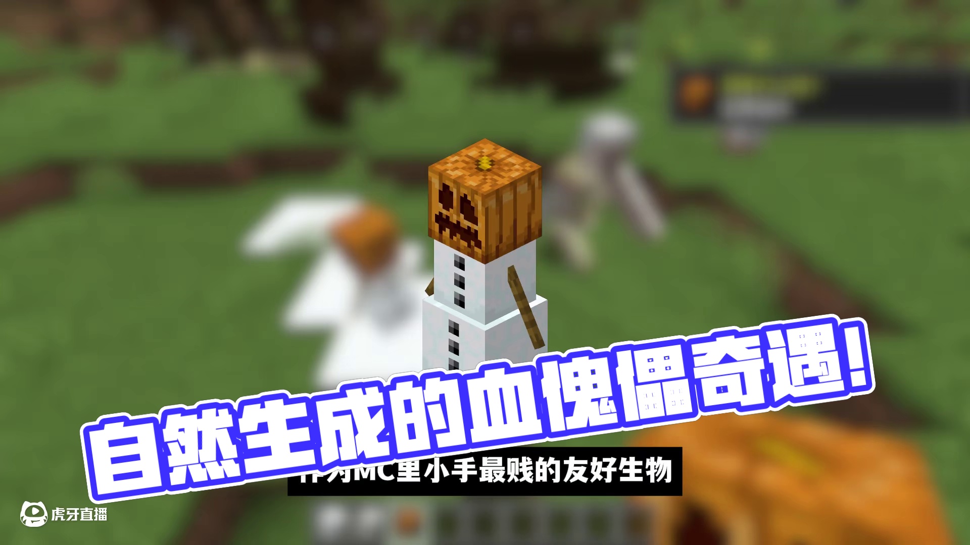 我的世界：野外自然合成的雪傀儡！MC里的那些小概率事件！ #我的世界 #Minecraft #游戏内
