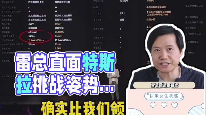 雷总：直面特斯拉挑战