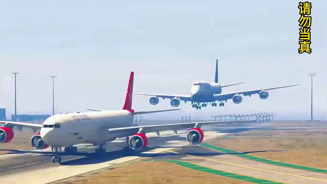 模拟器：飞机落地遭遇了阻拦#飞机模拟器 #游戏