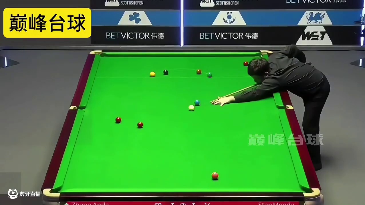 刚刚苏格兰公开赛上张安达一杆制服对手穆迪，以4：3的比分晋级下一轮