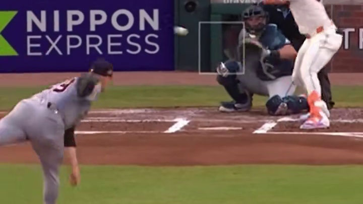 #2025MLB全明星赛 首分来了！响尾蛇明星二垒手基特尔-马尔蒂面对塔里克-斯库巴尔敲出一支二垒安