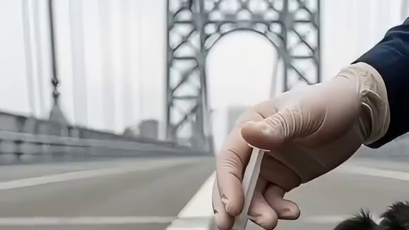 狗狗在过马路时不慎被车撞倒，救援人员把狗狗从死神手中抢救回来