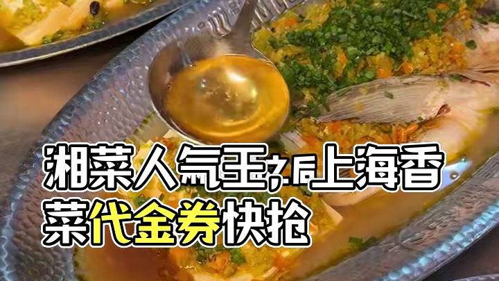 上海湘菜人气王巡湘记奥体印象城也有啦！29.9代50！新店开业赶紧囤#寻味烟火气 #发现宝藏小城 #