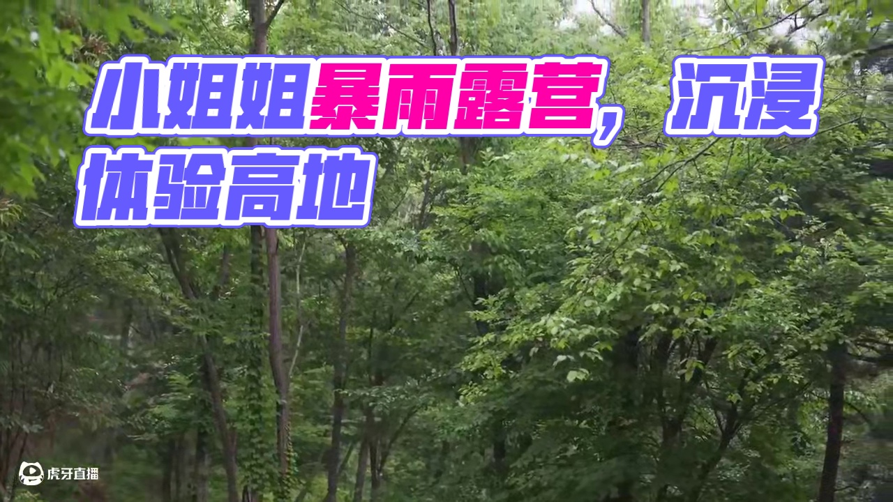 【无限露营】小姐姐暴雨露营 #露营#沉浸式体验