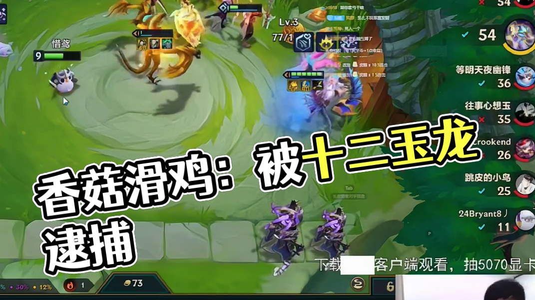 香菇滑鸡：好不容易追出来三星，就被十二玉龙逮捕了