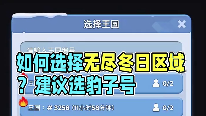 无尽冬日该如何选区，豹子号是不是第一选择 #无尽冬日