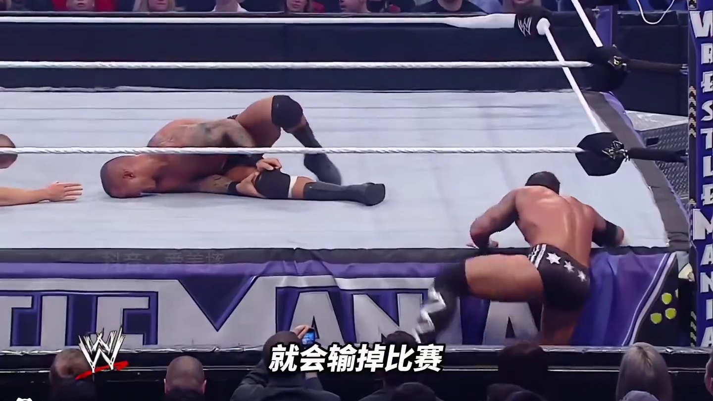 兰迪奥顿爆头脚途中崴了脚，其实在酝酿更大阴谋！一招击败对手 #兰迪奥顿 #CM朋克 #RKO #ww