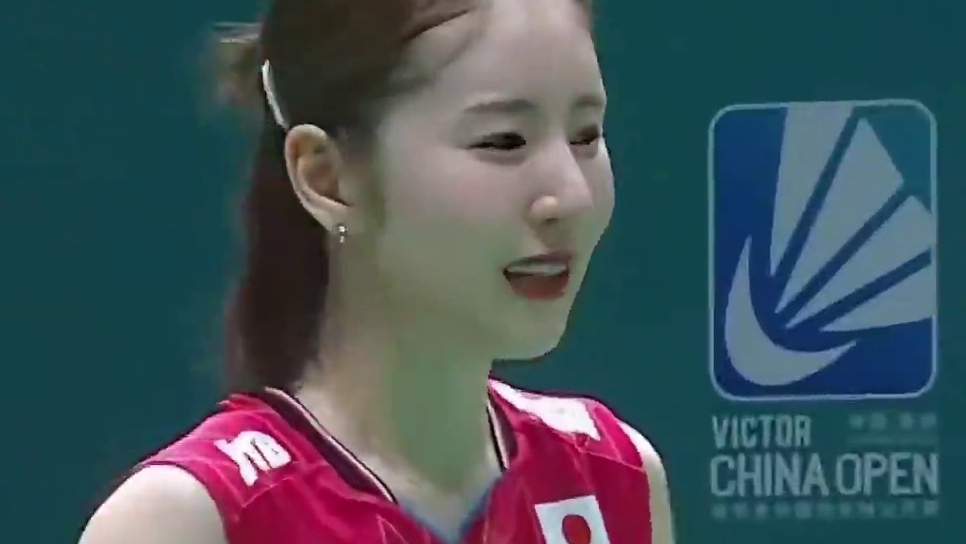 一轮游，志田千阳的失落感谁人知？ #志田千阳 #志田千阳羽坛美女 #中国公开赛 #羽毛球 #比赛现场