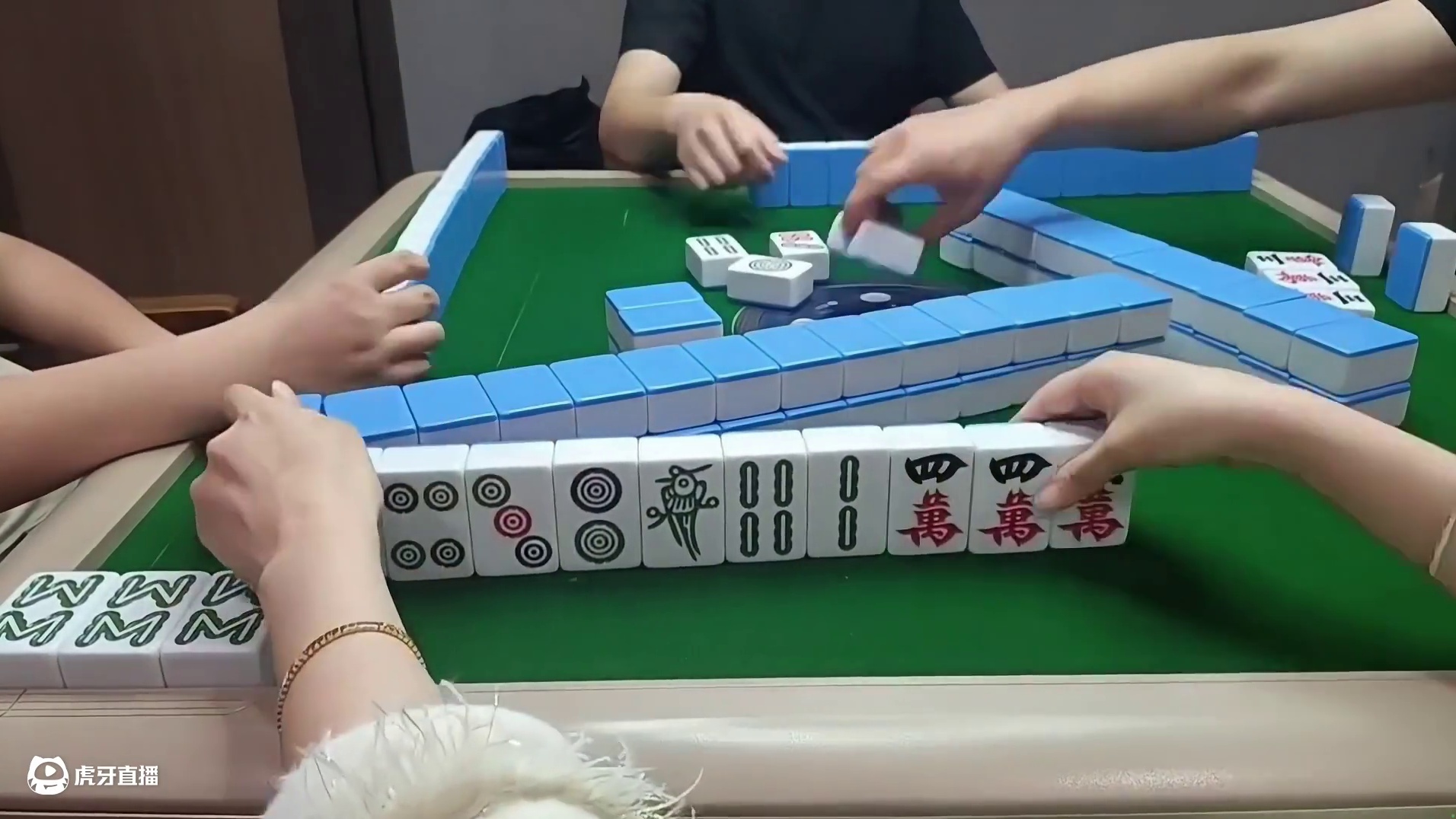 摸三鸡！用幺鸡杠！吃三家三鸡杠上花