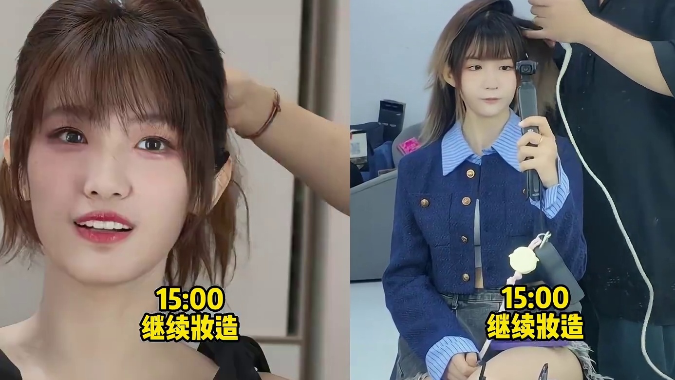 夏安与瞳夕的同一时间线vlog！！ LPL解说主持同时在干啥捏？？？#vlog #LPL #挑战同一