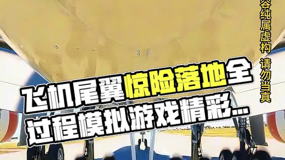 模拟器：飞机尾翼看飞机惊险回家全过程#飞机模拟其#游戏