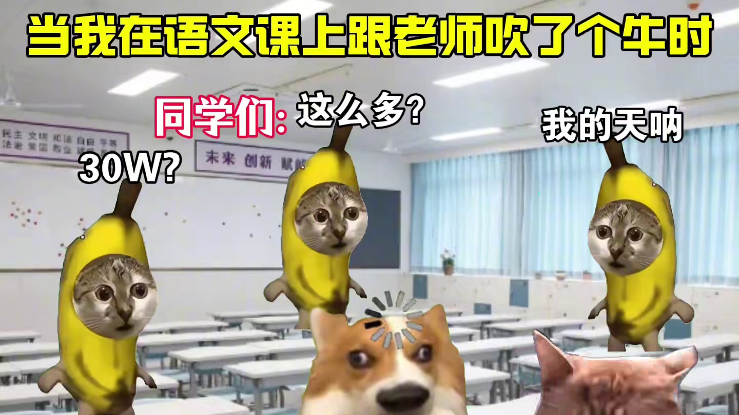 当我在语文课上跟老师吹了个牛 #猫meme #猫meme小剧场