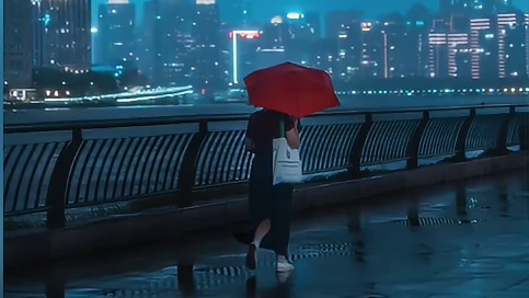 记录一下第一视角|雨夜里的光影流动 #摄影 #扫街 #台风 #上海