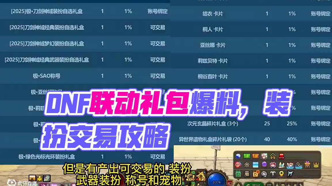dnfSAO刀剑神域，联动礼包爆料，拍卖行都有 #dnf #dnf超越者激励计划      #DNF