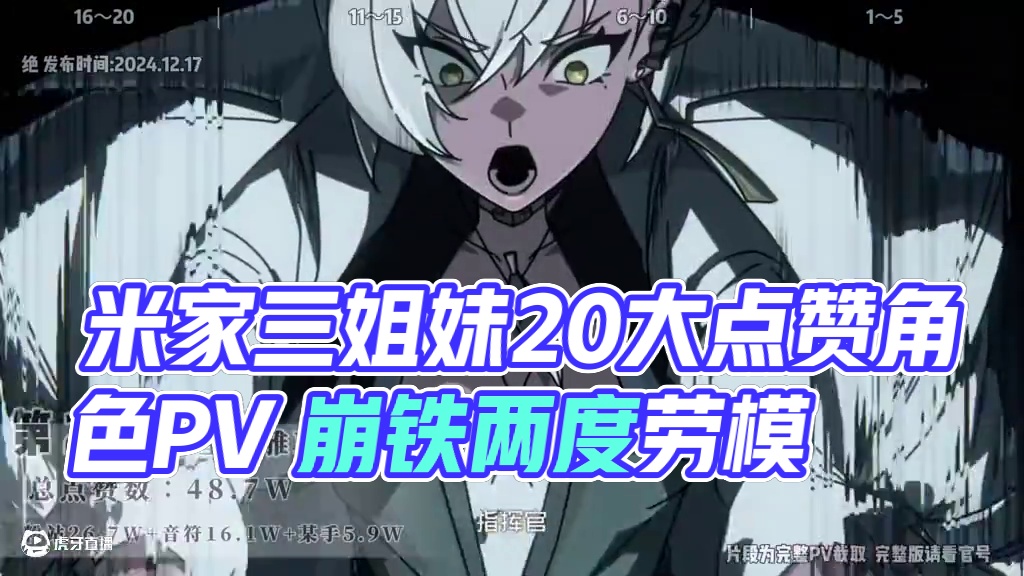 盘点2025年米家三姐妹点赞数最高的20个角色PV！！崩铁真的劳模～#崩坏星穹铁道 #因为太阳将要毁