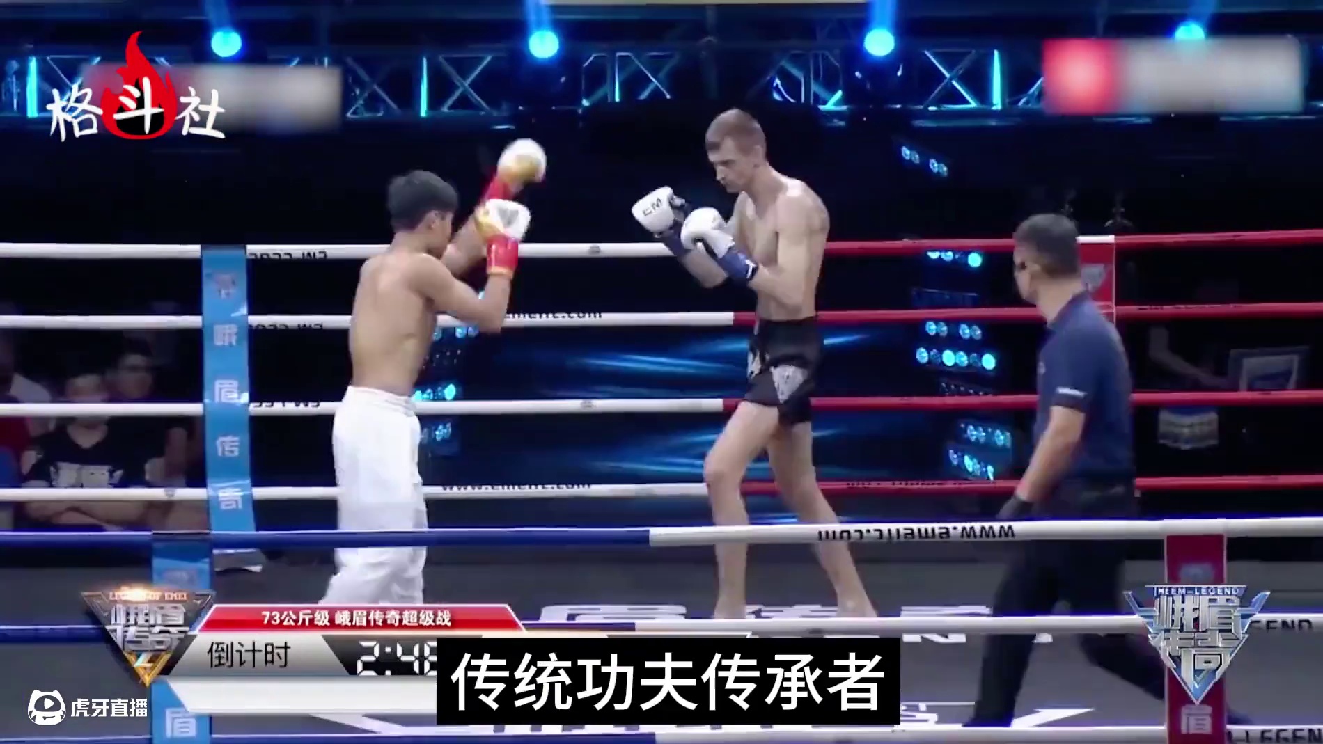 擂台再现太极传统功夫，太极传人终出山，花式吊打波兰2米巨人！