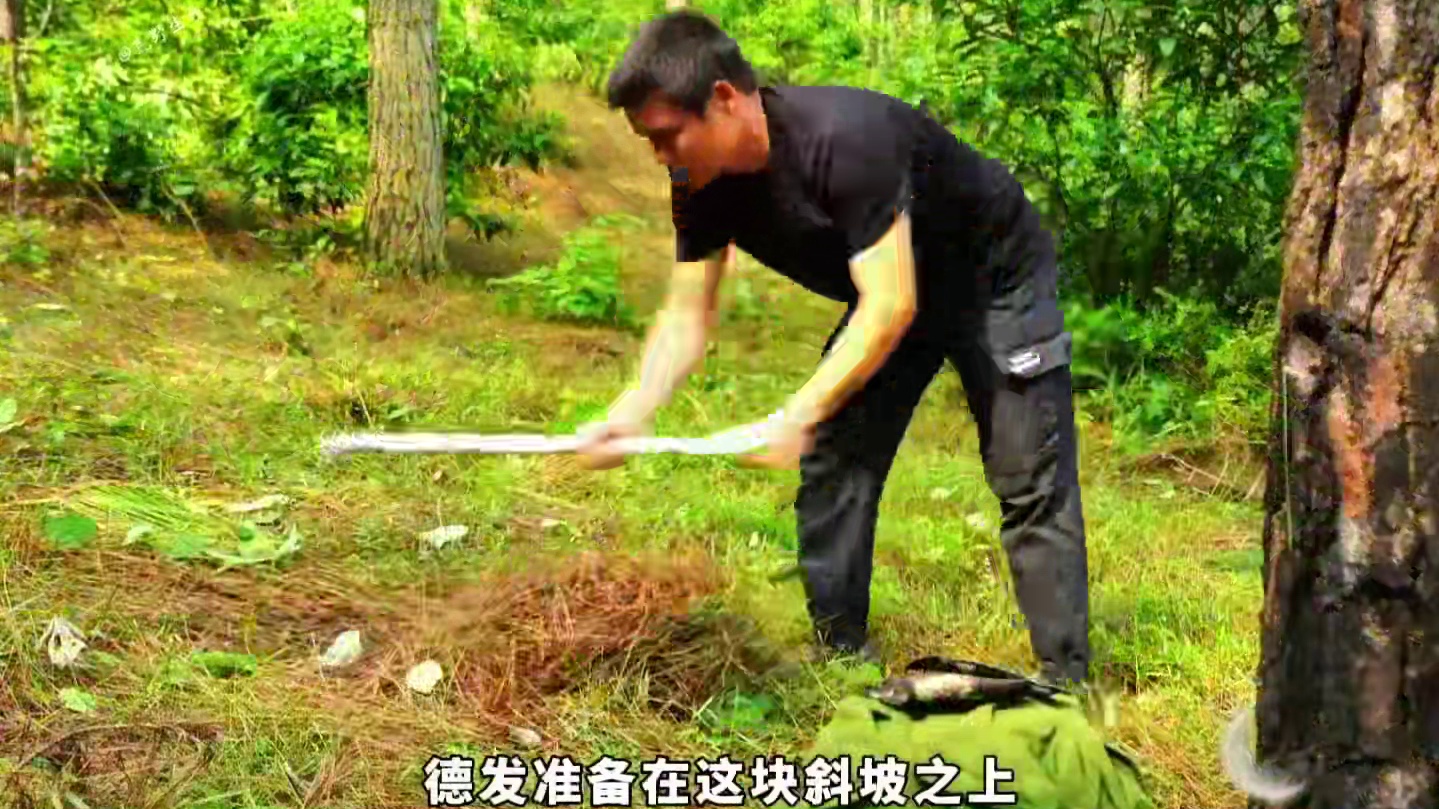 当别人还在苦苦求生时，男人已经在野外建造出一室一厅！ #野外建造 #解压助眠 #荒野建造