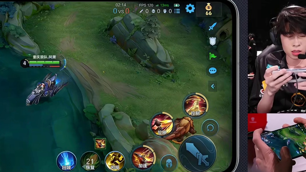 经典三包一，狼队中射辅三人包下路，风箫戈娅拿下一血